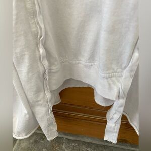 Details! soft, oversized, chic dress, L, gray ombré, cotton, 3/4 sleeves